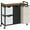 Rustic Brown + Black + Beige + Gray, variant on Laundry Sorter with 4 Section, 39 Gal. (147 L) Laundry Hamper with Wheels, Rolling Laundry Basket with Shelves, Pull-Out Detachable Bags, Side Pockets, White, Natural and Beige WNE14XY01N1