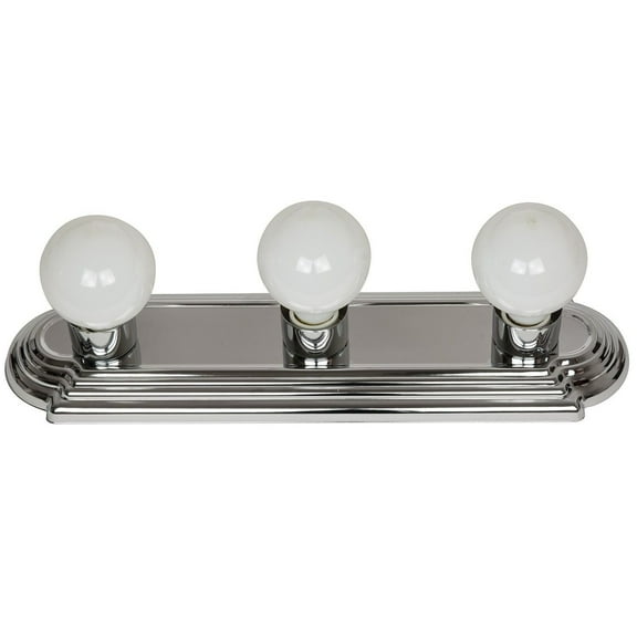 Sunlite Art Deco Vanity Light Fixture, Chrome