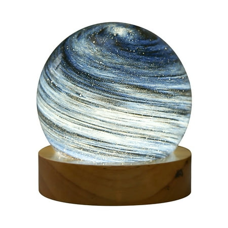 

USB 3D Crystal Ball Planet Lamp LED Starry Sky Table Light Astronomical Ornament