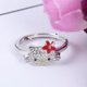 thumbnail image 1 of Anillo de plata de personaje de dibujos animados Kawaii HelloKitty Melody Cinnamoroll, anillo de pareja ajustable, accesorios de Anime Sanrio, regalo de cumpleaños, 1 of 4