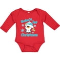 thumbnail image 3 of Inktastic Baby's 1st Christmas with Cute Penguin and Snowflakes Boys or Girls Long Sleeve Baby Bodysuit, 3 of 5