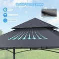 thumbnail image 5 of GVDV 8'x 5' Grill Gazebo Canopy, Outdoor BBQ Gazebo Shelter with 2 Side Shelves & Double-Tiered Top, 5 of 7