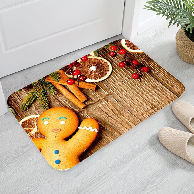 Bienvenido Navidad Wandteppich de Puerta Decoración para Antideslizante Novedad 16x24 Pulgadas Wandteppich de Piso Alfombra Wandteppich de Puerta Dentera Estilo 4 Yotijar Alfombra de área de cocina