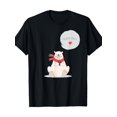 thumbnail image 2 of Polar Bear Cartoon Print T-Shirt, 100% Cotton Crew Neck Short Sleeve Tee, Casual All-Season Knit Fabric Top for Adults, Digital Heat Transfer Design, Regular Fit - 220g, 2 of 6