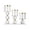 A, variant on Crystal Candle Holders Set of 3, Tall Candlesticks with Glass Shades for Wedding Table Centerpieces, Christmas Party, Dining Room and Home Decor