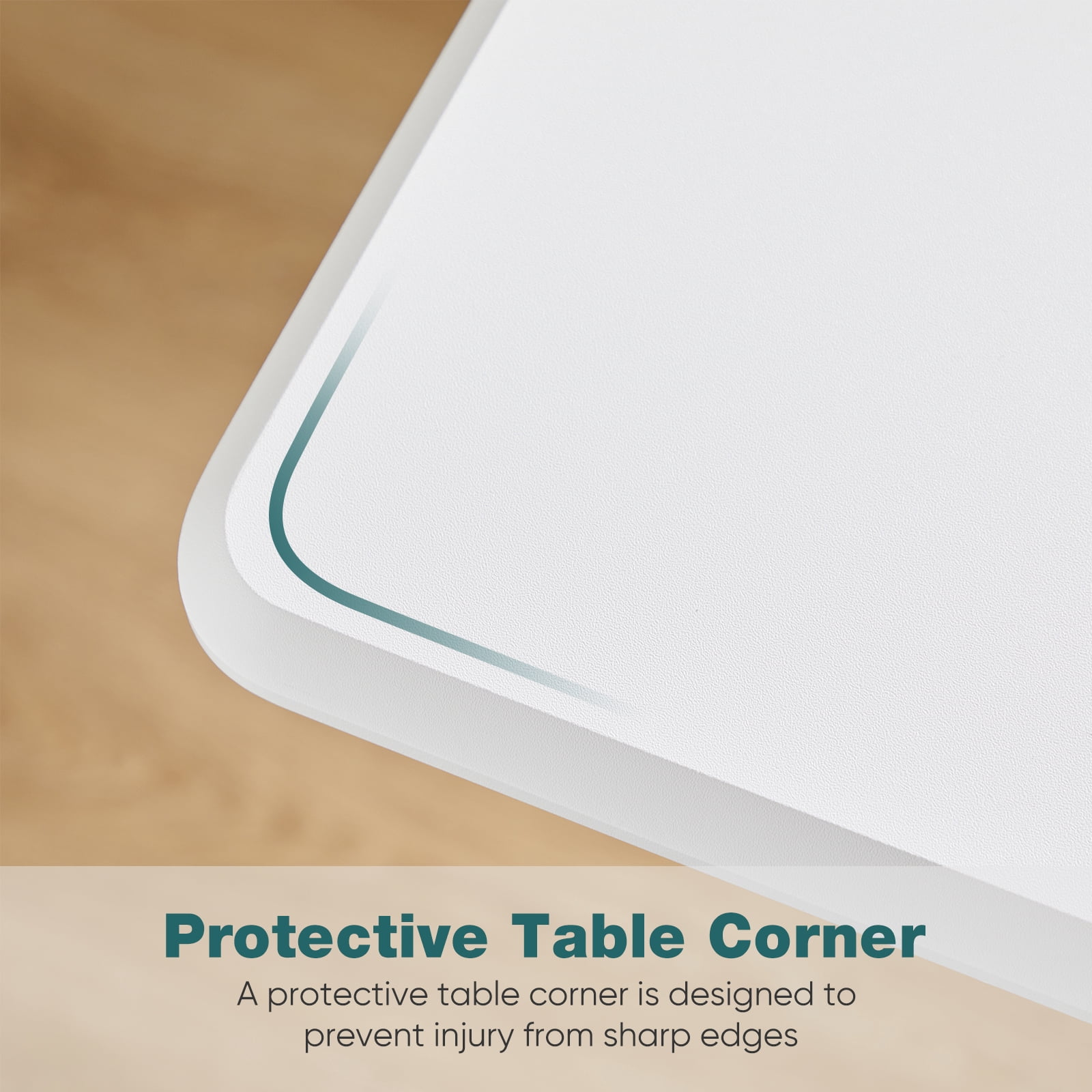 JOINSUN Laptop Stand with Rollable Wheels, Height Adjustable for Study, Office and Classroom, White