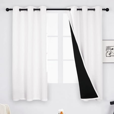Total Blackout Doubled Curtains 84 Inches Long Set Of 2 100 Full Light Block Heat Cold Grommet Ds For Home Indoor Rooms Office Crystal Pink 52w By 84l Canada Total Blackout Doubled Curtains 84, Do Light Blocking Curtains Block Heat