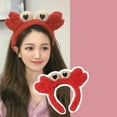 thumbnail image 2 of SPRING PARK Cute Women Cartoon Crab Headband All-Match Sweet Hairband Non-Slip Casual Headwear Hair Hoop, 2 of 5