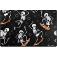 thumbnail image 2 of SKYSONIC Skateboarding Skeletons Haloween Area Rug Pad Dining Room Bedroom 5'x3', 2 of 6