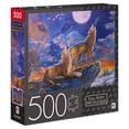 thumbnail image 4 of 500-Piece Jigsaw Puzzle with Foil Accents, Wolves Howling at the Moon, 4 of 5