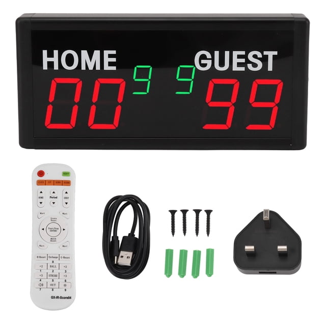 Marcador portátil Nikou de baloncesto y fútbol 1,8 pulgadas con control remoto