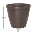 thumbnail image 2 of Suncast Chariton 16 Pouces Résine Ronde Jardinière Décorative Pot de Fleurs (2 Pack), 2 of 4