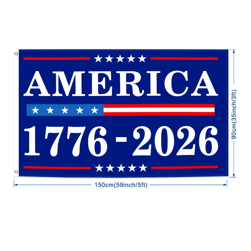 250th Flag,3x5 Ft Double Sided 3 Layers 250 Anniversary USA Flag,4th of July Decorations Independence Day Patriotic 250th Birthday Flag for Indoor Outdoor Decoration
