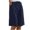 Navy, variant on Iugvhana Womens Casual Cotton Linen Shorts Elastic Waist Drawstring Relaxed Fit Shorts Straight Leg Breathable Summer Lounge Shorts with Pocket White L