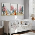thumbnail image 3 of Hieng Baby Boy Nursery Wall Decor,Forest Animal Fox Bear Wall Hieng Set of 3 Boy Adventure Toddler Room Nursery Decor,Watercolor Mountain Forest Nature Woodland Painting Pictures for Bedroom, 3 of 6