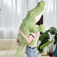 thumbnail image 4 of Peluche de cocodrilo gigante para niño, almohada de cocodrilo suave de 55/85/115cm, animal de peluche, cojín de abrazo perezoso, regalo de cumpleaños, 4 of 5