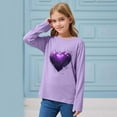 thumbnail image 6 of Lorytime Valentine Sweatshirts for Girls Without Hoodie Long Sleeve Tops Heart Valentine's Day Pullover Holiday Outerwear, 6 of 6