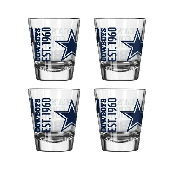 Logo Brands Dallas Cowboys 4-Pack 2oz. Shot Glass Set