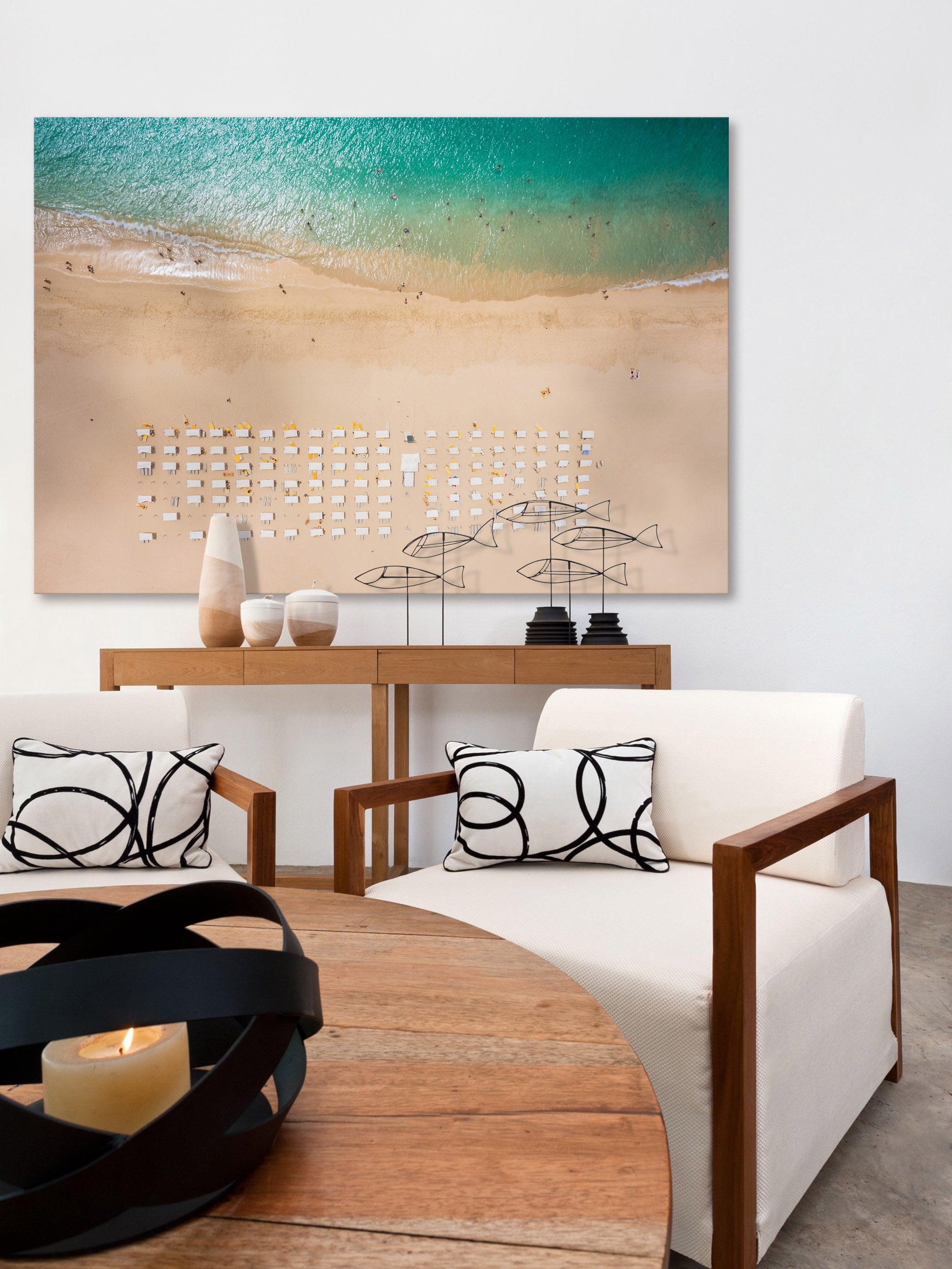 "Beach Goers" Painting Print on Wrapped Canvas