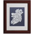 thumbnail image 2 of Trademark Fine Art "SLATE-Ireland Text Map" Matted Framed Art by Michael Tompsett, 2 of 3
