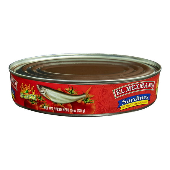 El Mexicano Sardines Picante, Spicy Tomato Sauce, 15 oz Can