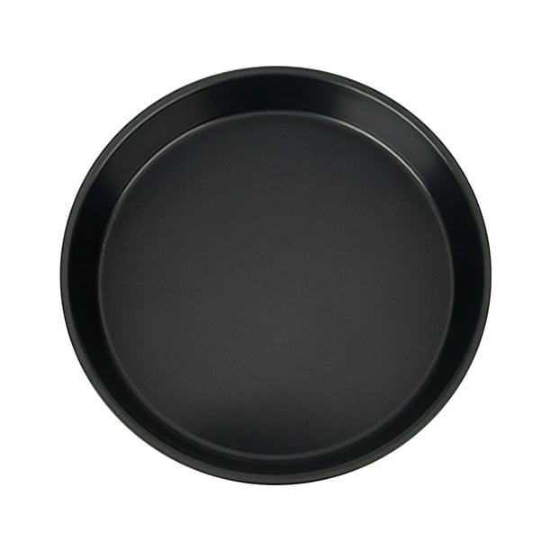 Bandeja de pizza de acero al carbono de 10" Antiadherente - Bandeja redonda de horno resistente para pizza, pan y pastel - Utensilios resistentes al óxido con borde alto en enrollado - Seguro a 450°F