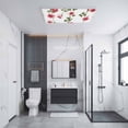 thumbnail image 3 of Fluorescent Light Covers 2 Pack 4x2 ft Pink Roses Ceiling Light Covers Green Vine Light Filters for Classroom, Office & Home, Drop Ceiling Light Covers, 3 of 8