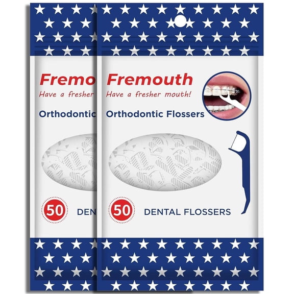 Upgraded Orthodontic ers for Braces - Ortho Dental Picks, 50 Count (Pack of 2)