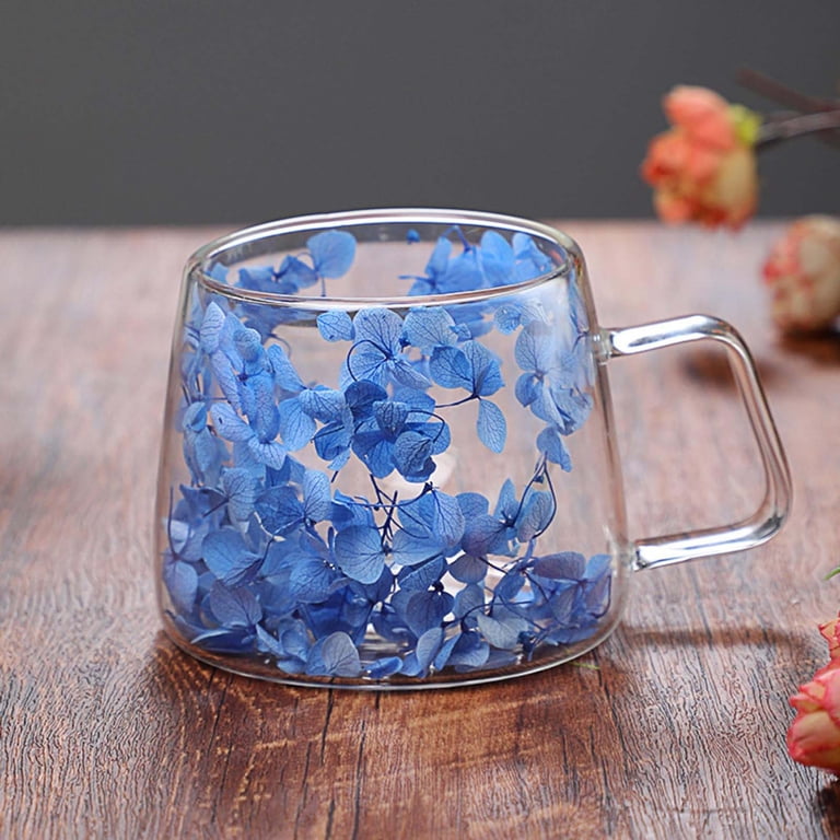 NSESSHome Double Walled Glass Coffee Mugs 200ml Thicken Round Flower Mug  with Handle Creative Transparent Flower Mugs for Water, Coffee, Milk,  Beverage - Walmart.com