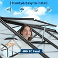 thumbnail image 5 of Greenhouse for Outdoors, 6ft x 6ft Polycarbonate Greenhouse with Lockable Hinged Door and Roof Vent, Aluminum Large Walk-in Greenhouse for Outside Garden Backyard, Black, 5 of 8