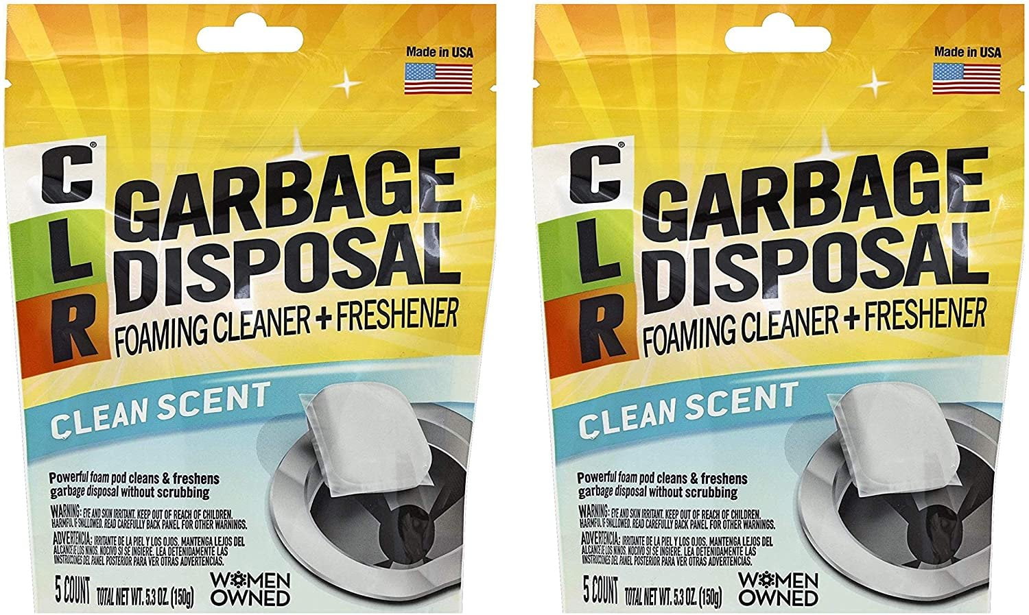 CLR Garbage Disposal Cleaner, 5 Pods w k