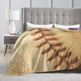 thumbnail image 4 of Kll Fleece Blanket Plush Throw Blanket Vintage Baseball,Soft Fuzzy Cozy Flannel Blanket For Couch Sofa Bed.(50"X40"), 4 of 9
