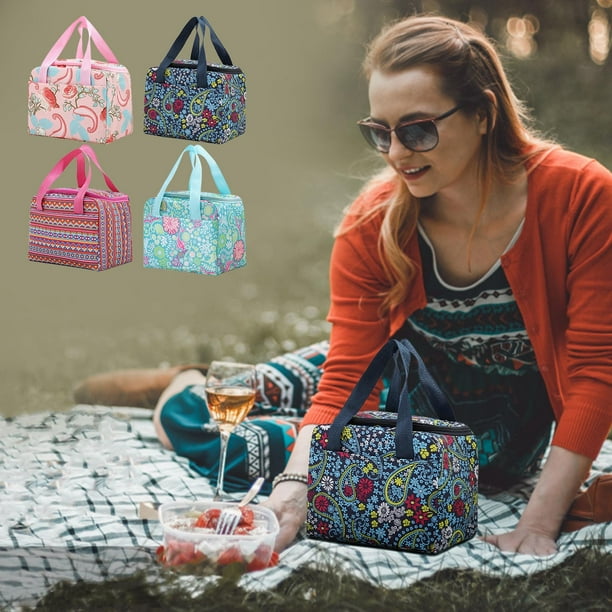 Xihbxyly Bolsa Bento, Lonchera Térmica con Aislamiento, Asa Suave, Almacenamiento Portátil de Alimentos, Mantiene La Comida Caliente o Fría, Ideal para Trabajo, Escuela, Viajes, Picnic, Multifunción,