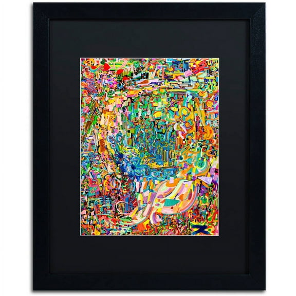 Trademark Fine Art "Online Marriage" Canvas Art by Josh Byer, Black Matte, Black Frame