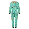 thumbnail image 5 of Family Matching Christmas Jumpsuit Pajamas, Cartoon Dinosaur Print Zip Up Long-Sleeved Novelty Sleepwear Outfits, 5 of 10
