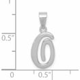 thumbnail image 4 of 14K White Gold 14Kw Script Letter O Initial Pendant Made In United States -Jewelry By Sweet Pea, 4 of 7