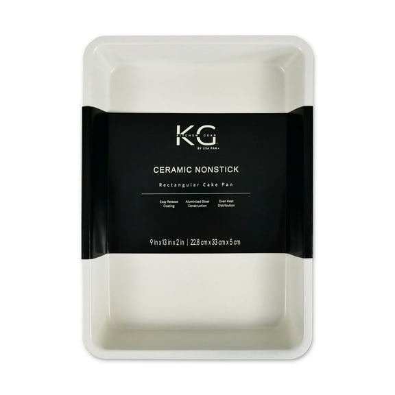 Kitchen Gear by USA Pan Nonstick Ceramic Coating Rectangular Baking Pan, 9 x 13-inch