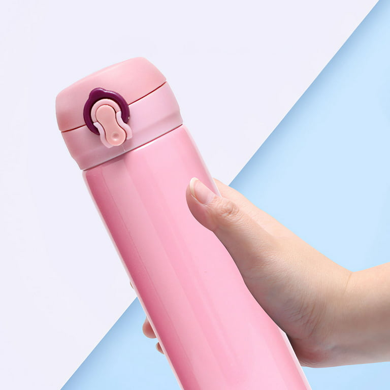 17oz Thermal Bottle Stainless Steel Vacuum Insulated Cup Travel Mug Office Coffee Tea Keep Warm Water Bottle Cups, Size: 6.5, Pink
