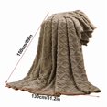thumbnail image 6 of AuroraX Coffee Knit Striped Throw Blanket Soft Fuzzy Cute Cozy Throw Blanket for Bed Decorative 51"x59" Breathable Washable Throw for Couch Sofa Gift for Girls,Women, 6 of 6