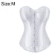 thumbnail image 2 of Corsé hasta cintura deshuesada Cincher Bustier Top Túnica sexy con botones delanteros - Blanco, 2 of 6
