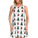 thumbnail image 1 of Fotbe Buffalo Plaid Christmas Trees Vestido de Verano sin Mangas para Mujer – Vestido Midi Línea A, Estilo Camiseta Floral, Vestido Playero Casual y Fluido, 1 of 7