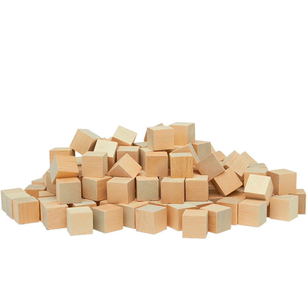 Natural Wood Blocks /Craft Cubes 3 1/2 Inch Size Made in USA Buy 1 or More 