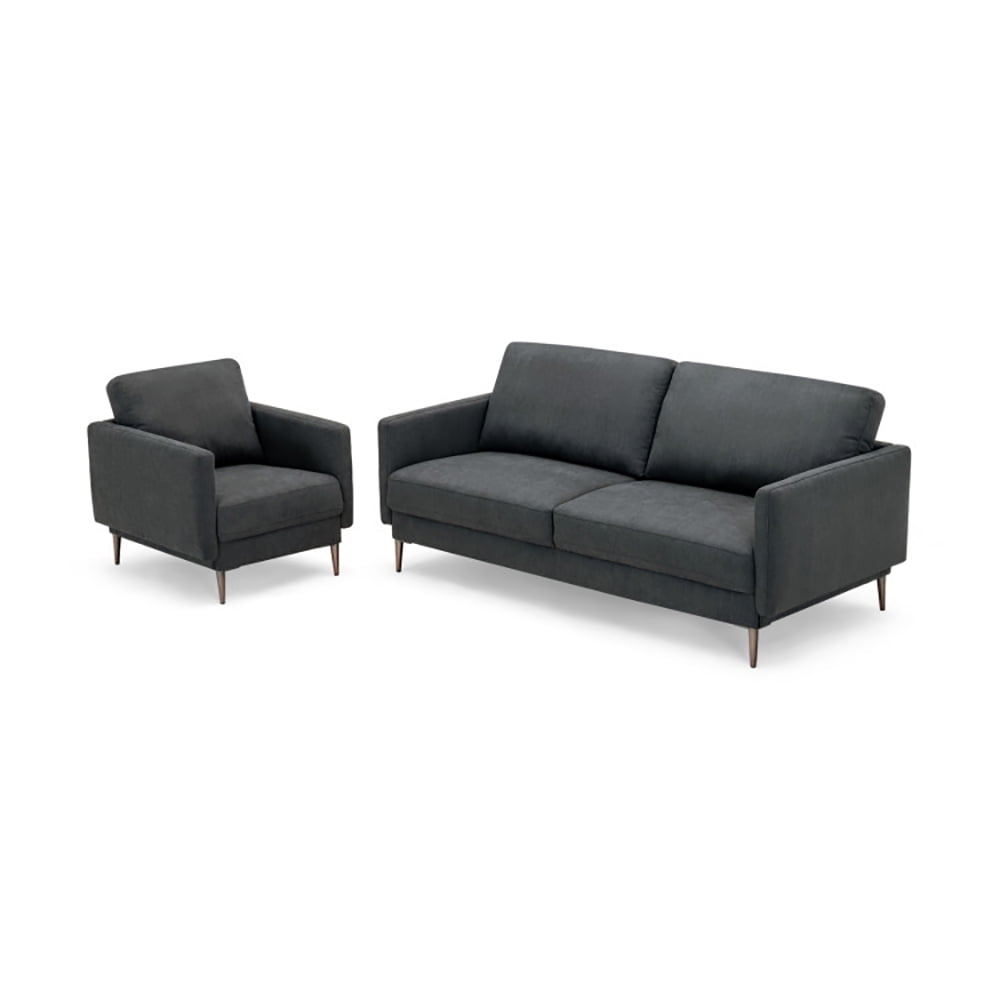 Finihen Sofa Set, Modern Sofa Couch with Solid Metal Legs and Removable Backrest Cushion, for Living Room, Bedroom, Gray