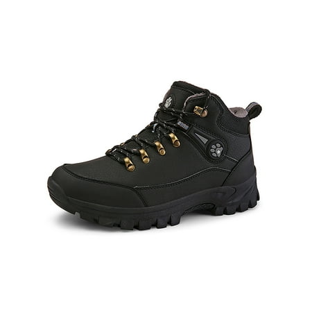 

Woobling Men s Sneakers Breathable Hiking Boots Comfort Snow Boot Climbing Trekking Shoes Athletic Walking Shoe Sport Winter Warm Black 10