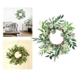 thumbnail image 6 of Artificial Eucalyptus Wreath with Twig Base, 18"/20" Leaves Wreath for Home Front Door Hanging Wedding Party Decor - 50cm, 6 of 7