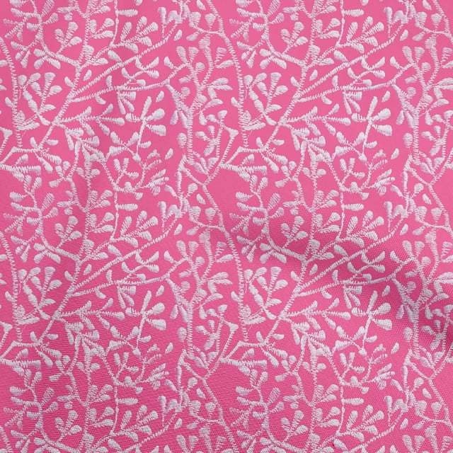 oneOone Polyester Spandex Fuschia Pink Fabric Asian Block Sewing Material Print Fabric By The Yard 56 Inch Wide