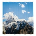 thumbnail image 3 of Ambesonne Nature Shower Curtain, Mountain Natural Beauty, 69"Wx70"L, White Blue Brown, 3 of 5