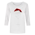 thumbnail image 4 of Zedker Womens Tops 3/4 Sleeve Shirts Round Neck Loose Casual Floral Print Blouses Tshirts Multicolor Plus S, 4 of 4