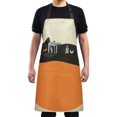 thumbnail image 4 of Yayeee Chief Kitchen Apron with Pockets for Cooking Water Resistant Unisex Adjustable Neck Strap, Black Cat Orange Ball, 4 of 7