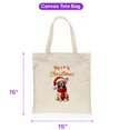 thumbnail image 5 of Merry Christmas French Bulldog Enjoys Woofmas Winter Xmas Holiday Canvas Tote Bag Dog Lover Gifts Reusable Shopping Grocery Bag - 02022, 5 of 5